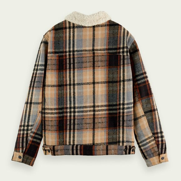 Scotch & Soda Plaid Shearling Jacket (M) - Picture 7 of 8